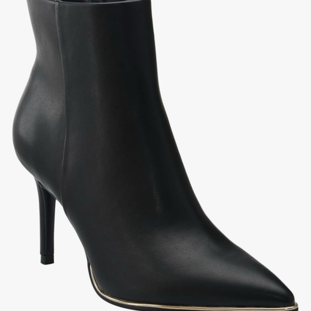 Marc Fisher Elegant Black Leather Ankle Boots size 11